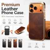 Oil Wax Genuine Cowhide Leather Phone Case | A01