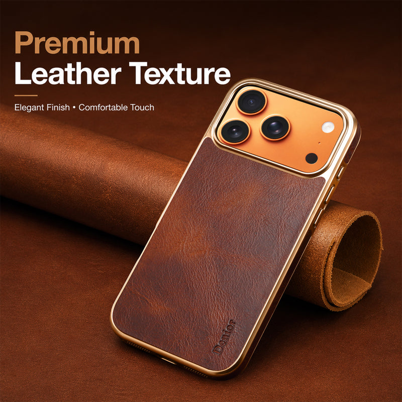 Oil Wax Genuine Cowhide Leather Phone Case | A01