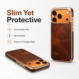 Oil Wax Genuine Cowhide Leather Phone Case | A01