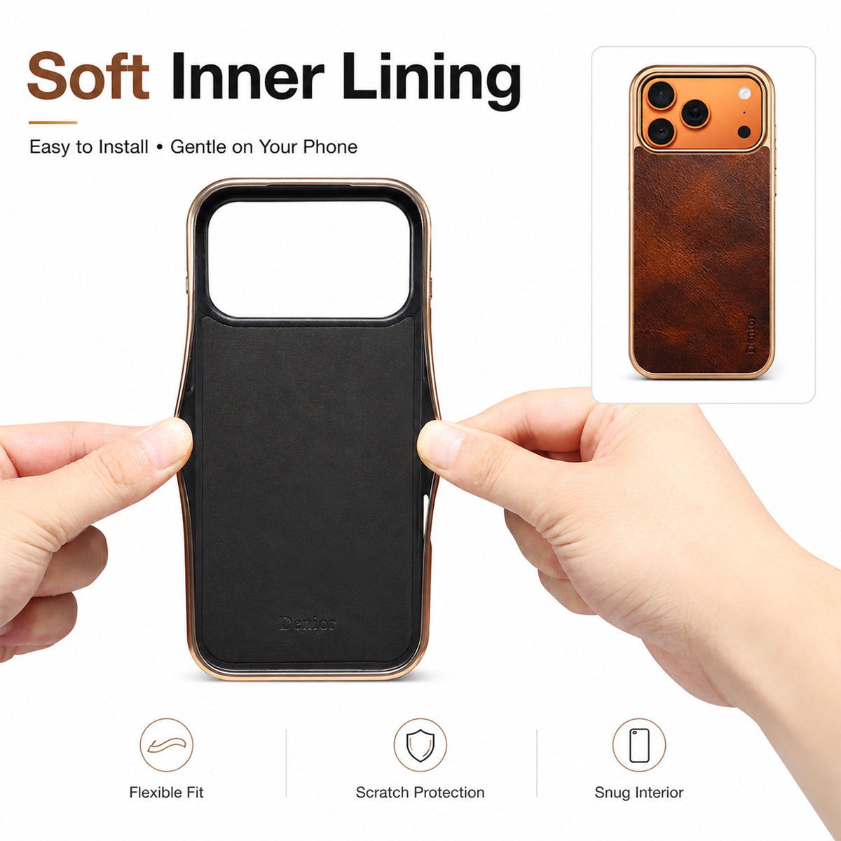 Oil Wax Genuine Cowhide Leather Phone Case | A01
