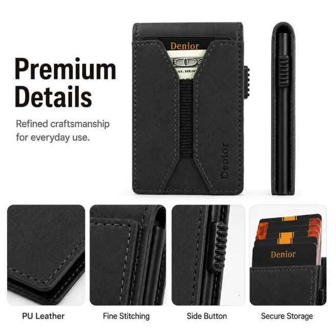 T1 Pop-Up Wallet with Bungee Cord - 13 Cards