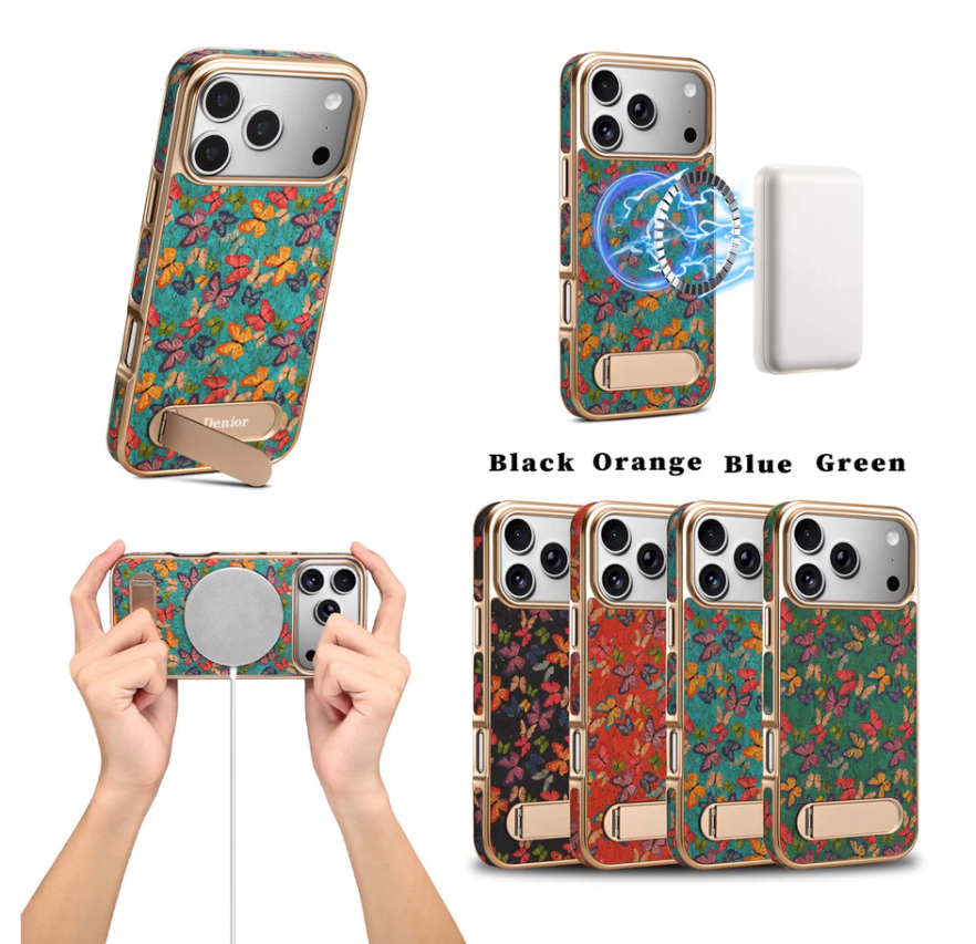 Electronic Frame Phone Case with Line Kickstand - A25+4
