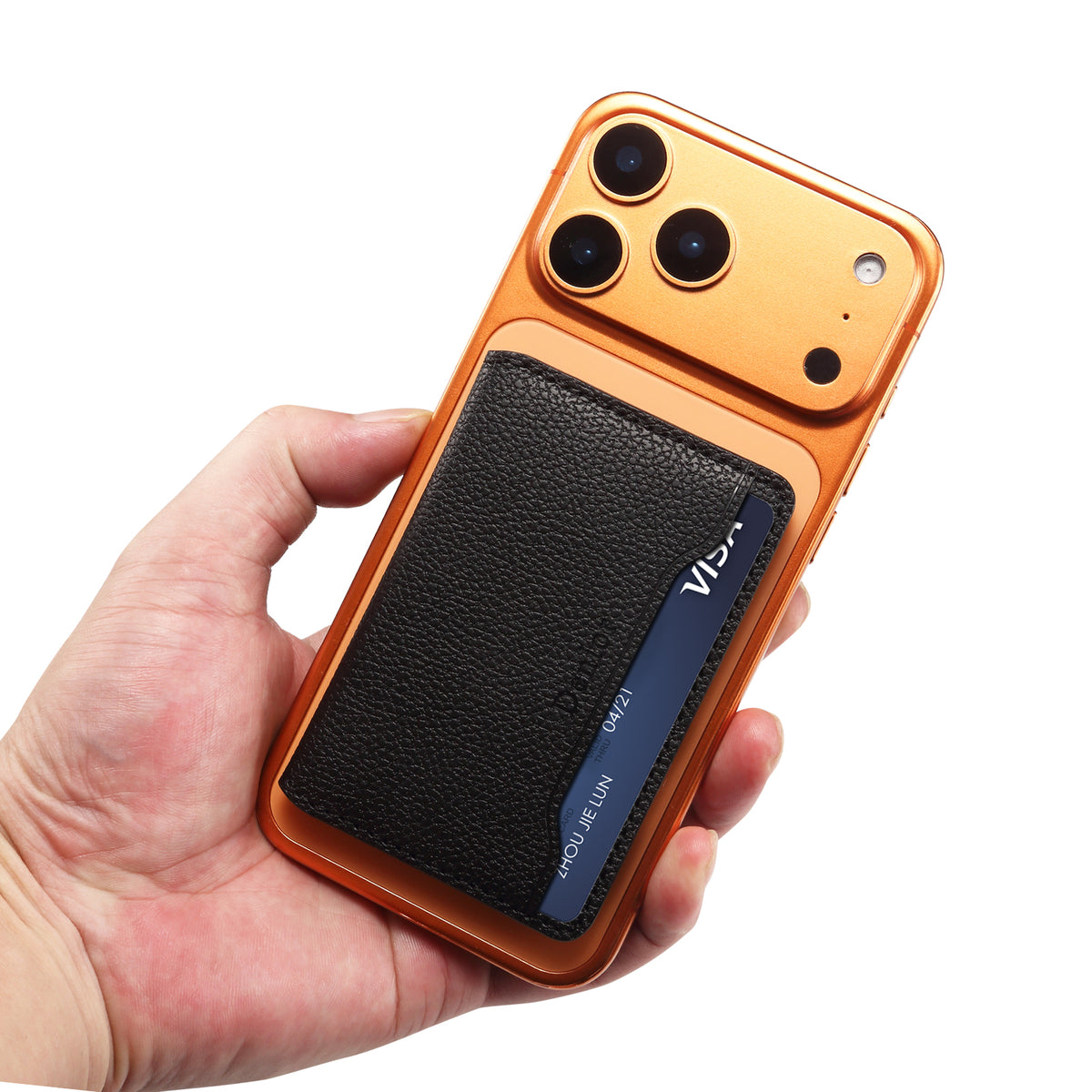 V23 Magnetic Card Holder - Textured PU Leather