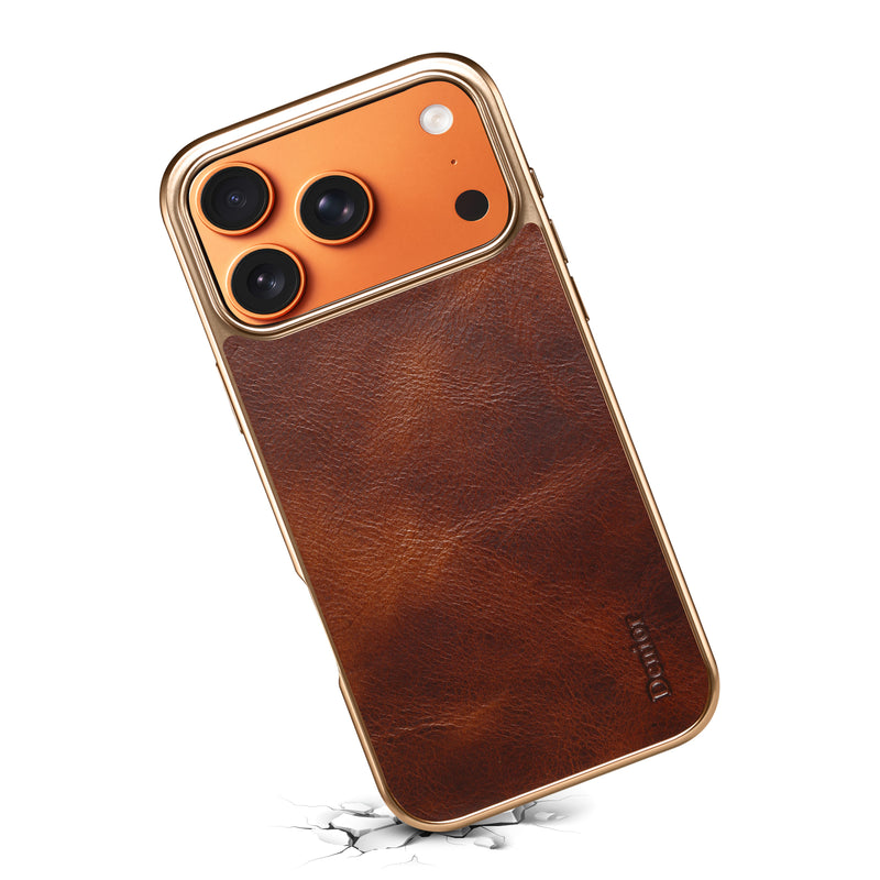 Oil Wax Genuine Cowhide Leather Phone Case | A01