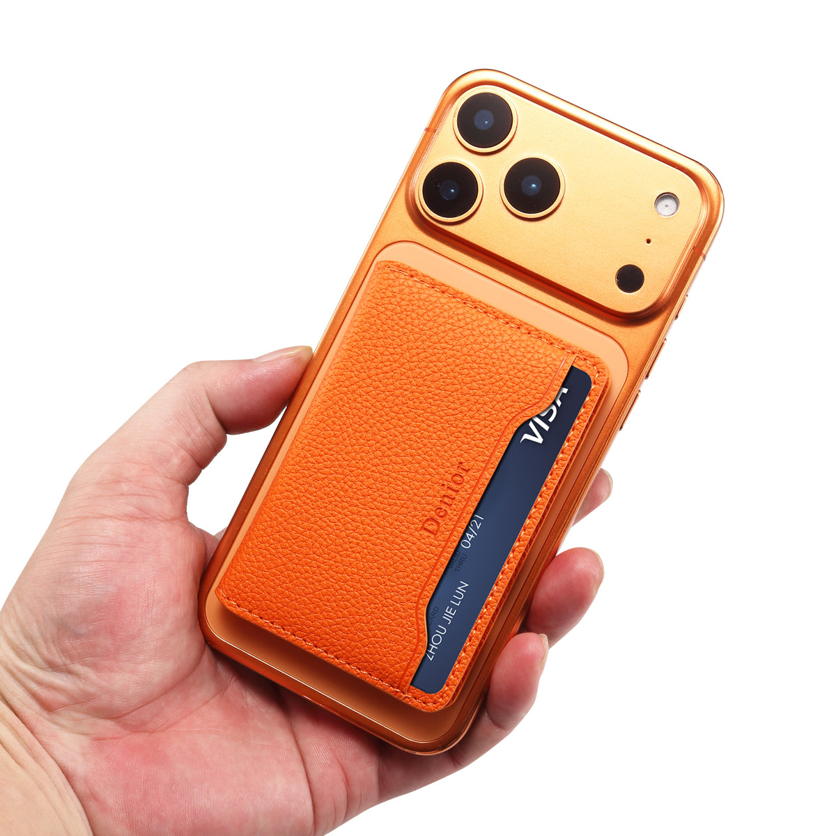 V23 Magnetic Card Holder - Textured PU Leather