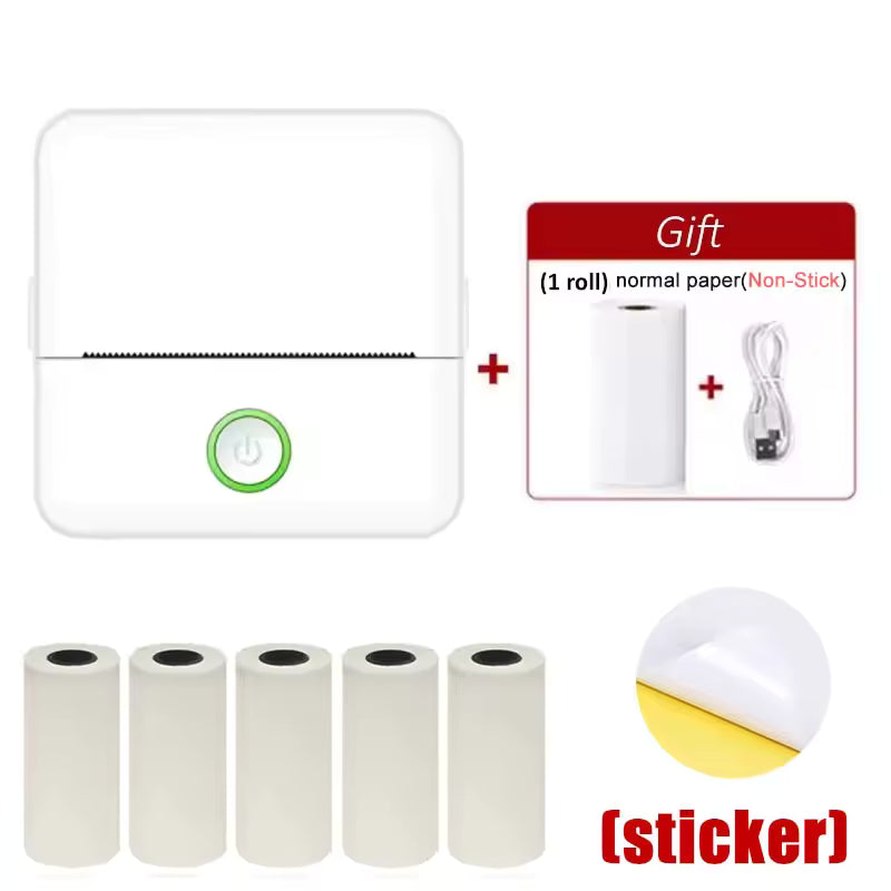 X6 mini HD printer portable sticker label Printer Bluetooth pocket thermal printer with paper for student note inkless printing