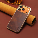 Oil Wax Genuine Cowhide Leather Phone Case | A01