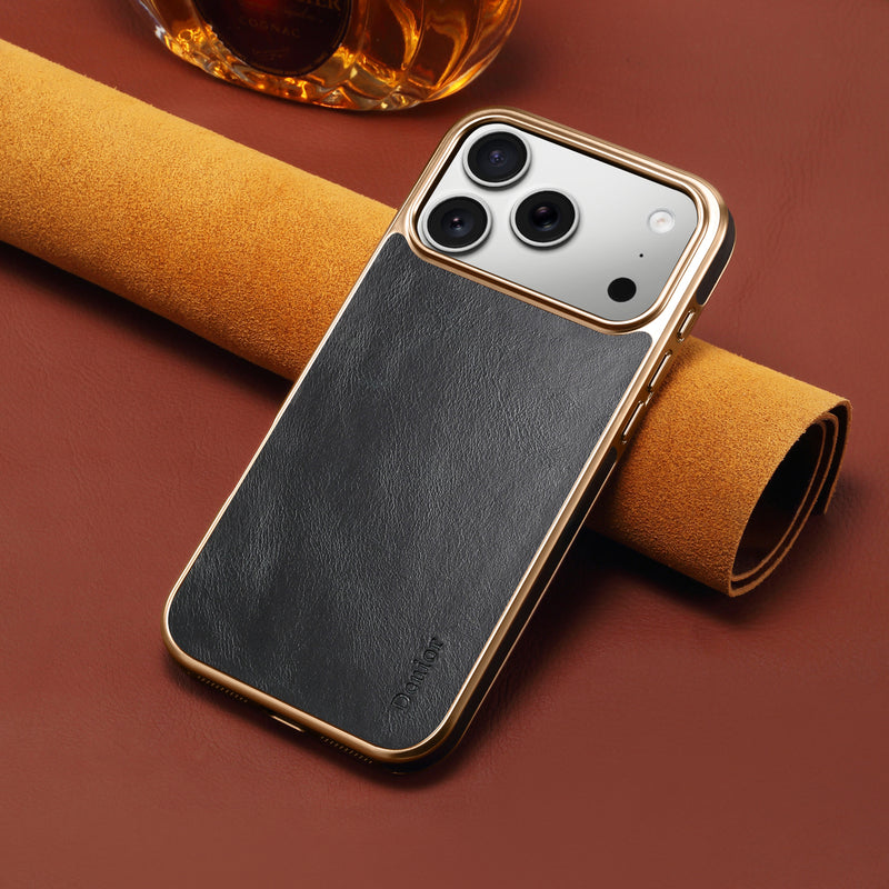 Oil Wax Genuine Cowhide Leather Phone Case | A01