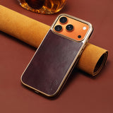 Oil Wax Genuine Cowhide Leather Phone Case | A01