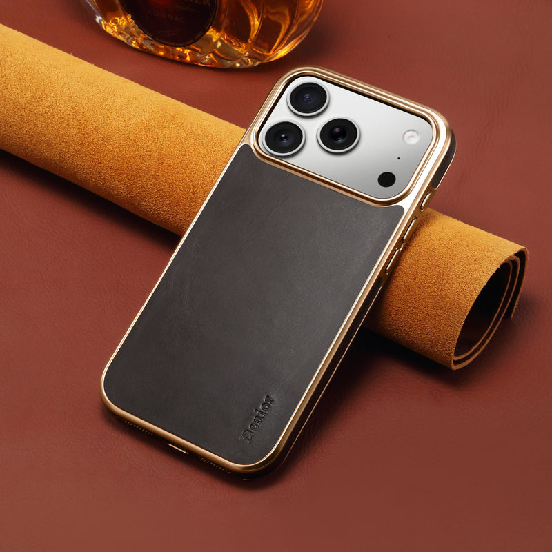 Oil Wax Genuine Cowhide Leather Phone Case | A01