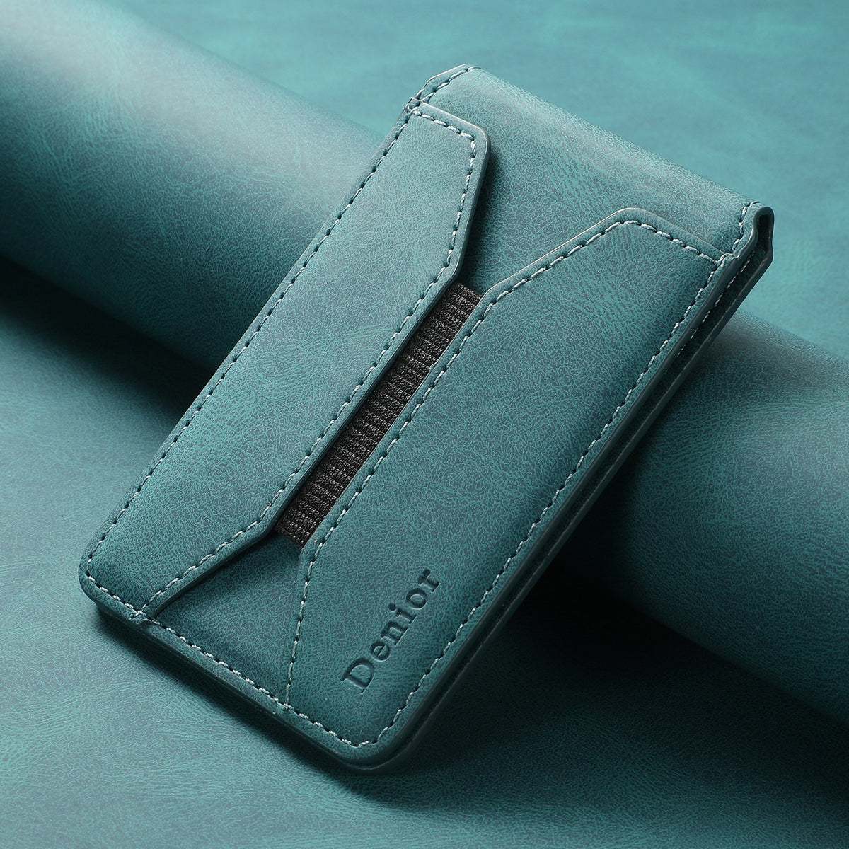 V11 Magnetic Card Holder with Elastic Band - PU Leather