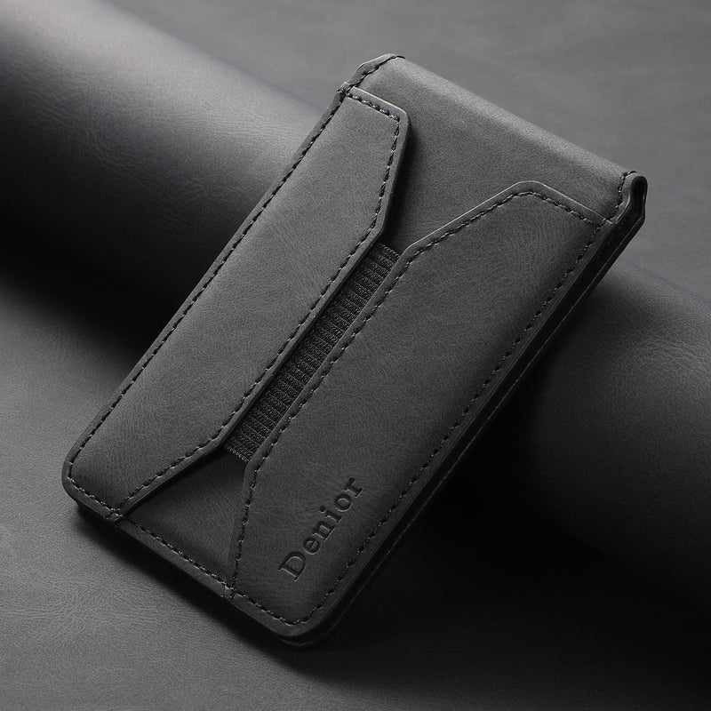 V11 Magnetic Card Holder with Elastic Band - PU Leather