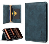 V18 Magnetic Card Holder - Vintage PU Leather