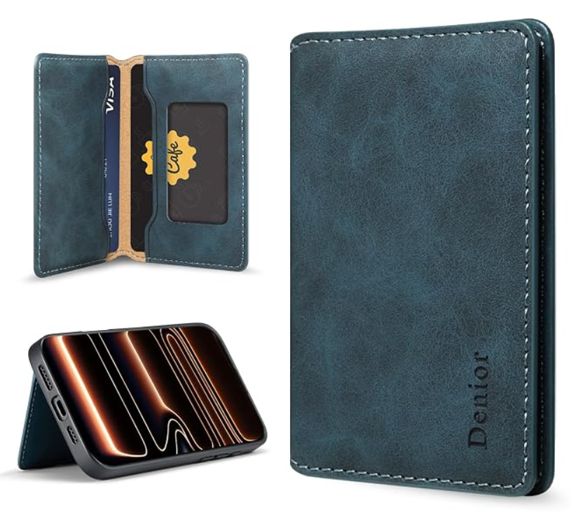 V18 Magnetic Card Holder - Vintage PU Leather