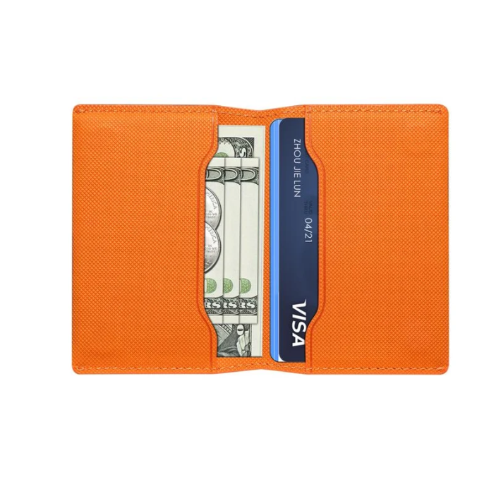 V26 Magnetic Card Holder - Cross-Grain PU Leather