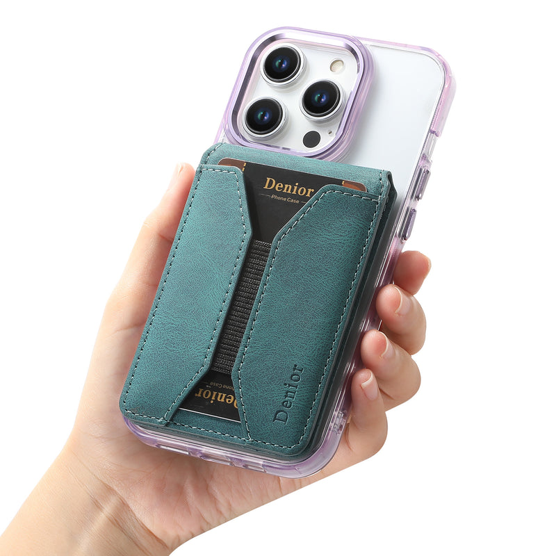 V11 Magnetic Card Holder with Elastic Band - PU Leather
