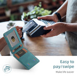 V11 Magnetic Card Holder with Elastic Band - PU Leather