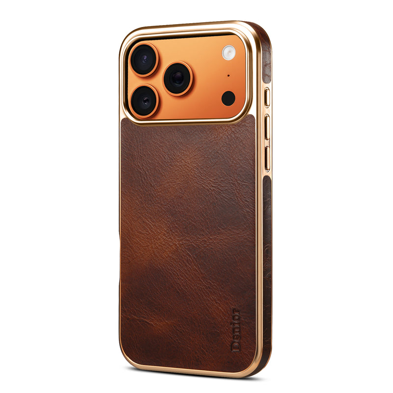 Oil Wax Genuine Cowhide Leather Phone Case | A01