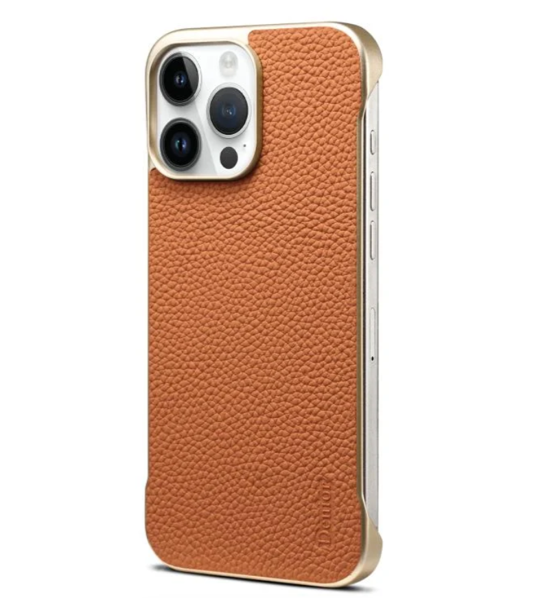 Litchi-Grain Genuine Leather Magnetic Half Cover Case | A20