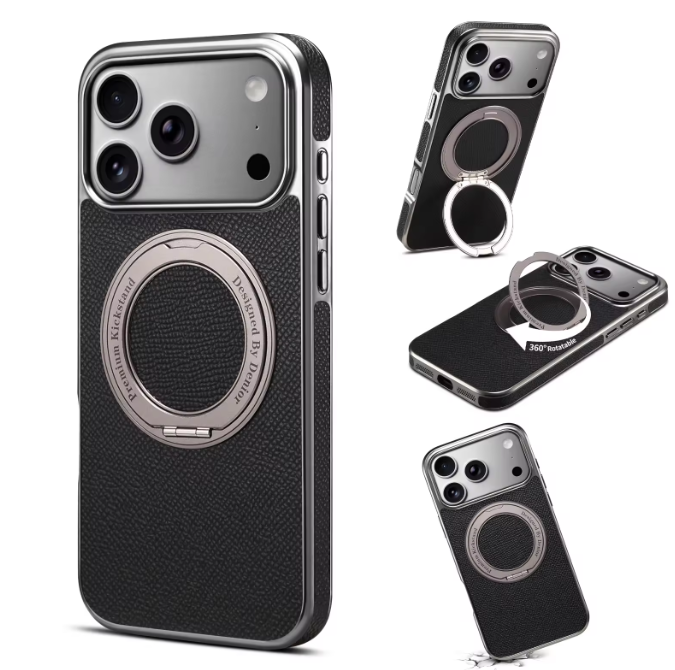 Top-Grain Cowhide Leather Case with Rotatable Kickstand | A23+1