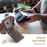 V11 Magnetic Card Holder with Elastic Band - PU Leather
