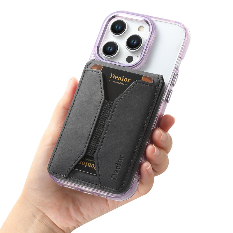 V11 Magnetic Card Holder with Elastic Band - PU Leather