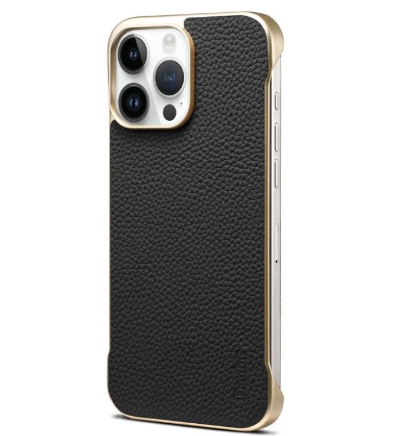 Litchi-Grain Genuine Leather Magnetic Half Cover Case | A20