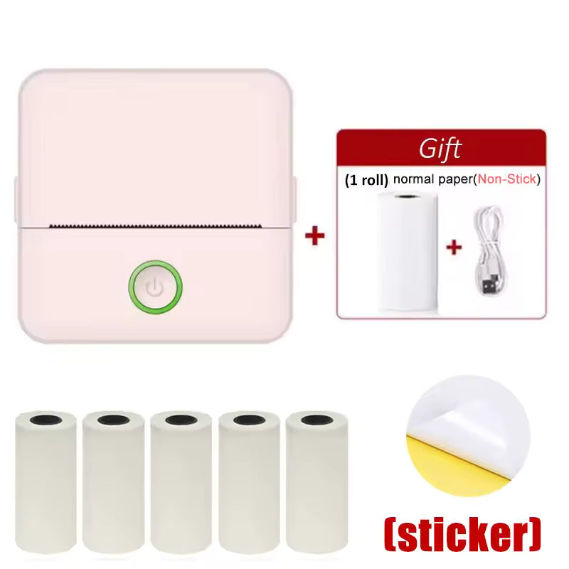 X6 mini HD printer portable sticker label Printer Bluetooth pocket thermal printer with paper for student note inkless printing