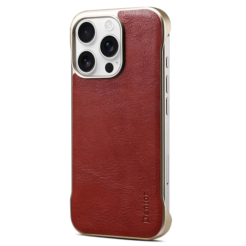 Italian Calf Grain Genuine Leather Magnetic Half Cover Case | A19