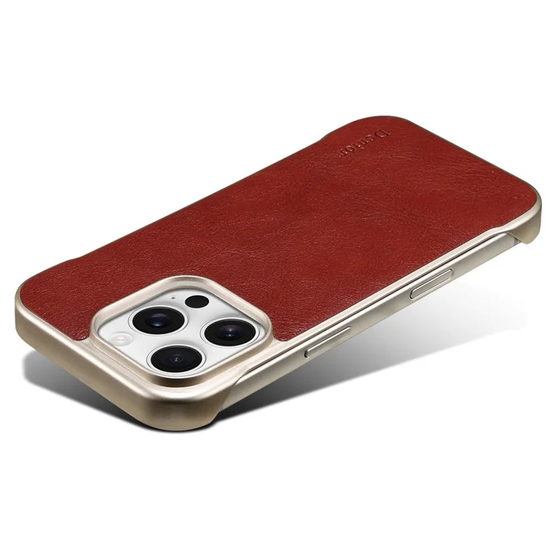 Italian Calf Grain Genuine Leather Magnetic Half Cover Case | A19