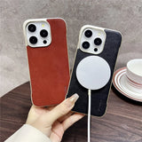 Italian Calf Grain Genuine Leather Magnetic Half Cover Case | A19