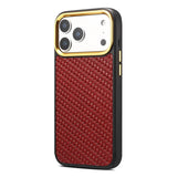 Woven Twill Cowhide Leather Magnetic Case (Gold Lens Trim) | A26+1