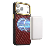Woven Twill Cowhide Leather Magnetic Case (Gold Lens Trim) | A26+1