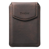 V12 Magnetic Card Holder with Flap - PU Leather