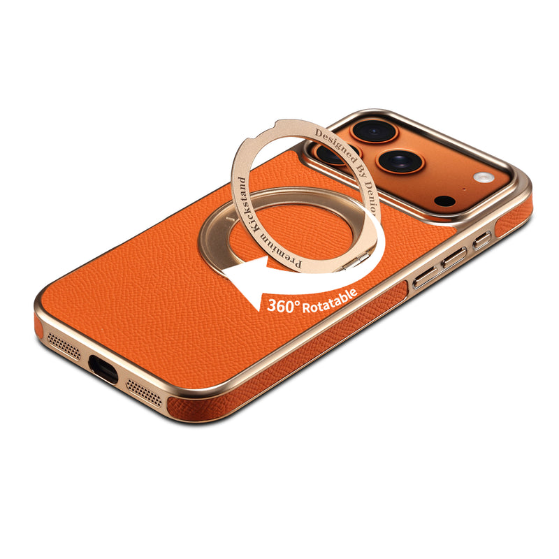 Top-Grain Cowhide Leather Case with Rotatable Kickstand | A23+1