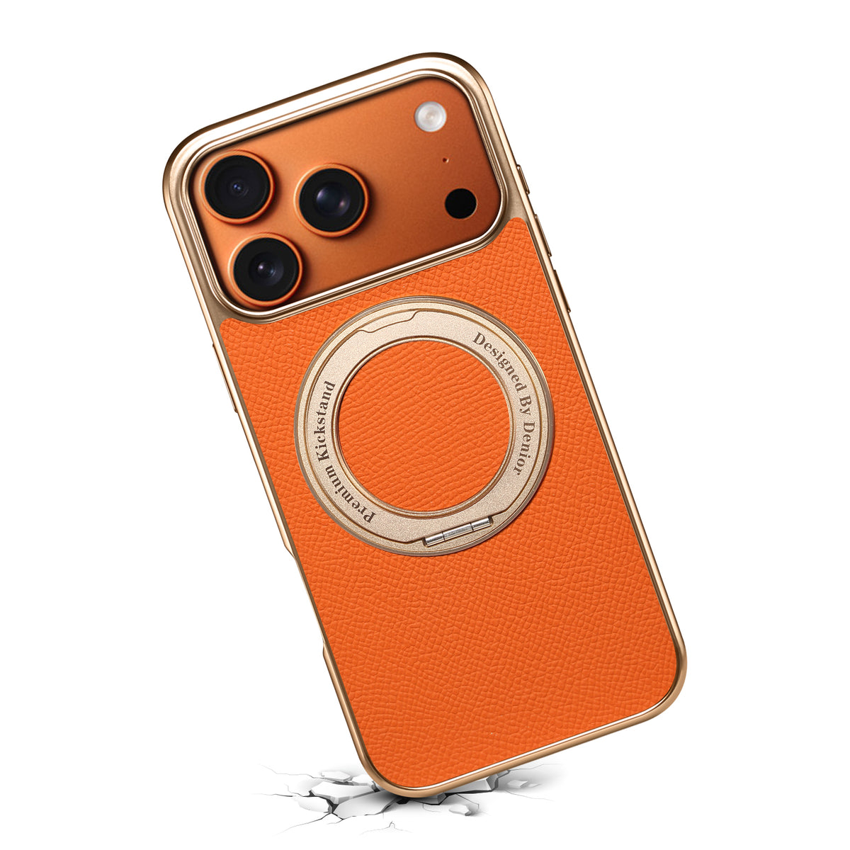 Top-Grain Cowhide Leather Case with Rotatable Kickstand | A23+1