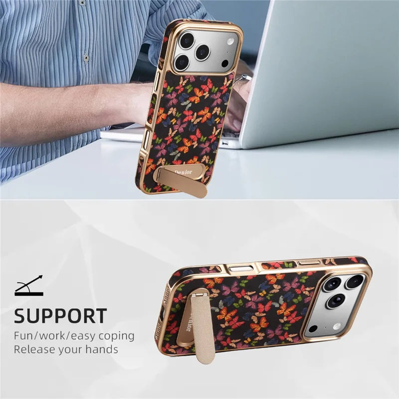 Electronic Frame Phone Case with Line Kickstand - A25+4