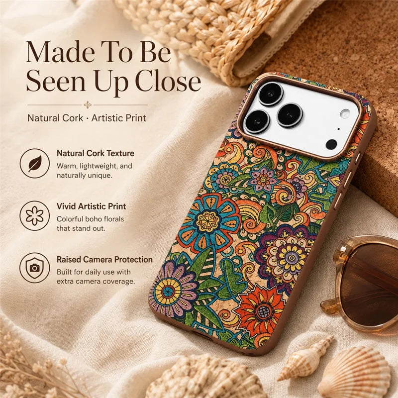 Cork Phone Case with Metal Lens & Bottom - A29