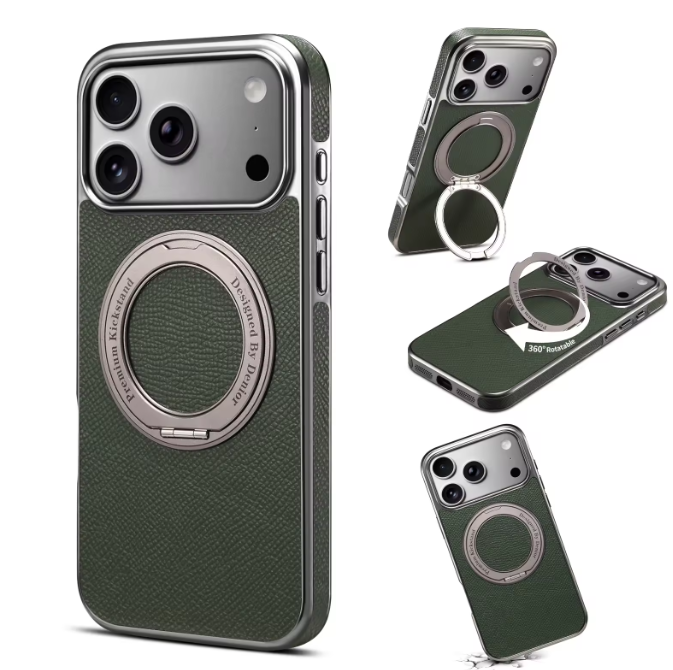 Top-Grain Cowhide Leather Case with Rotatable Kickstand | A23+1