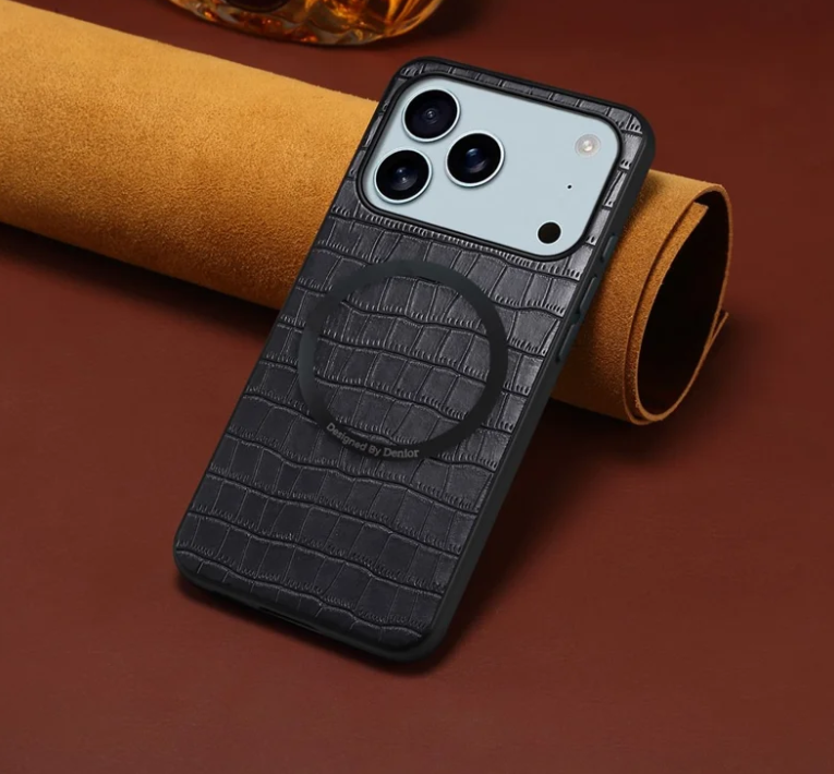 Crocodile PU Leather Magnetic Ring Phone Case | A09+1