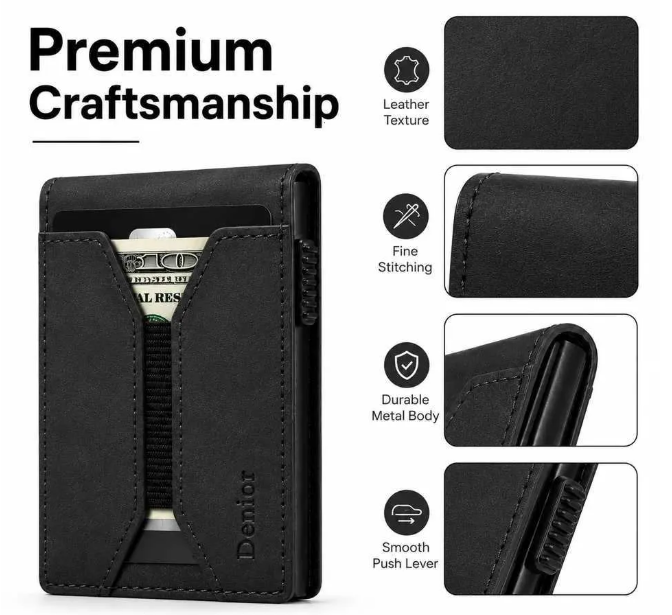 T1 Pop-Up Wallet with Bungee Cord - 13 Cards