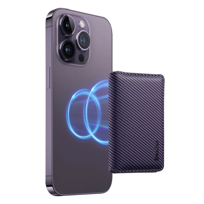 V13 Magnetic Card Holder - Carbon Fiber Texture