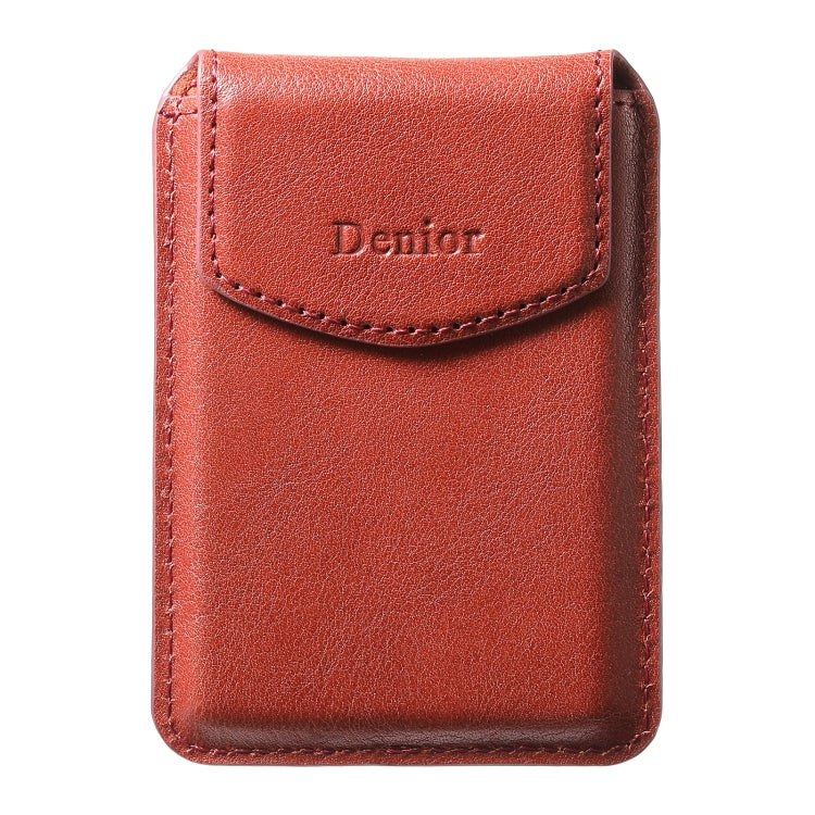 V14 Magnetic Card Holder with Flap - Genuine Leather