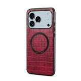 Crocodile PU Leather Magnetic Ring Phone Case | A09+1