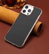 Litchi-Grain Genuine Leather Magnetic Half Cover Case | A20