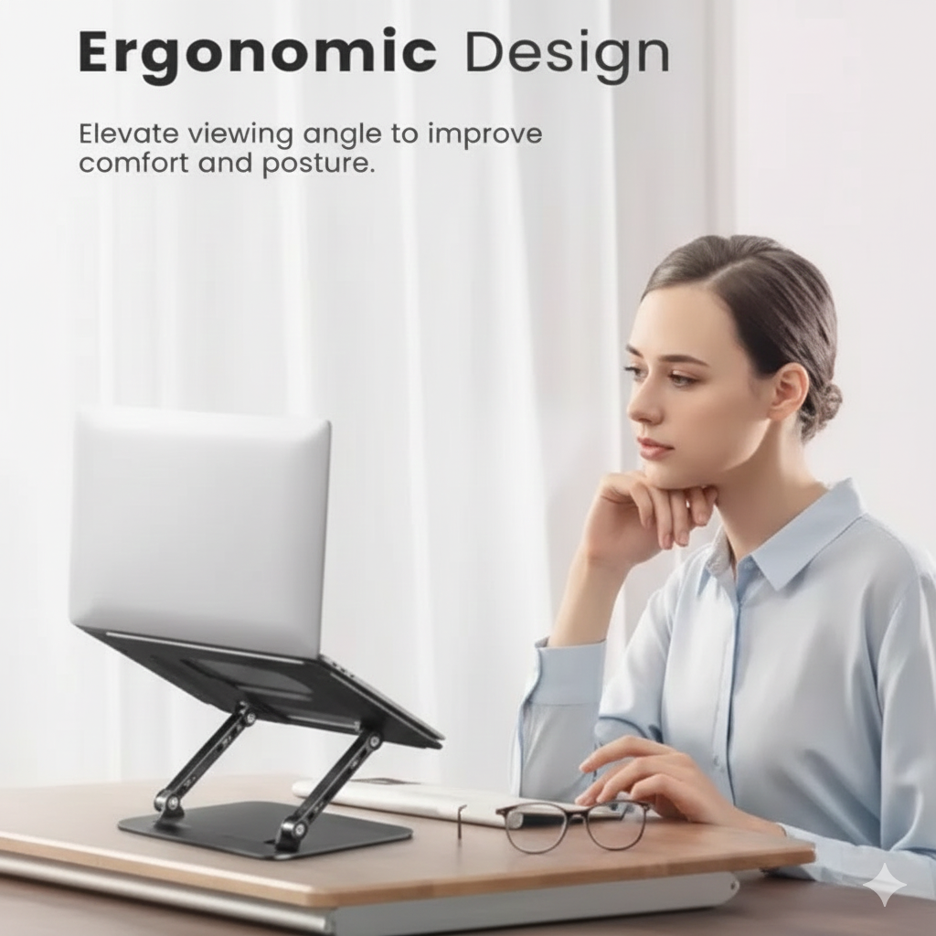 Phone Tablet Stand Adjustable Aluminum Alloy laptop Tablet up to 17 "Laptop Portable Folding stand Cooling stand support