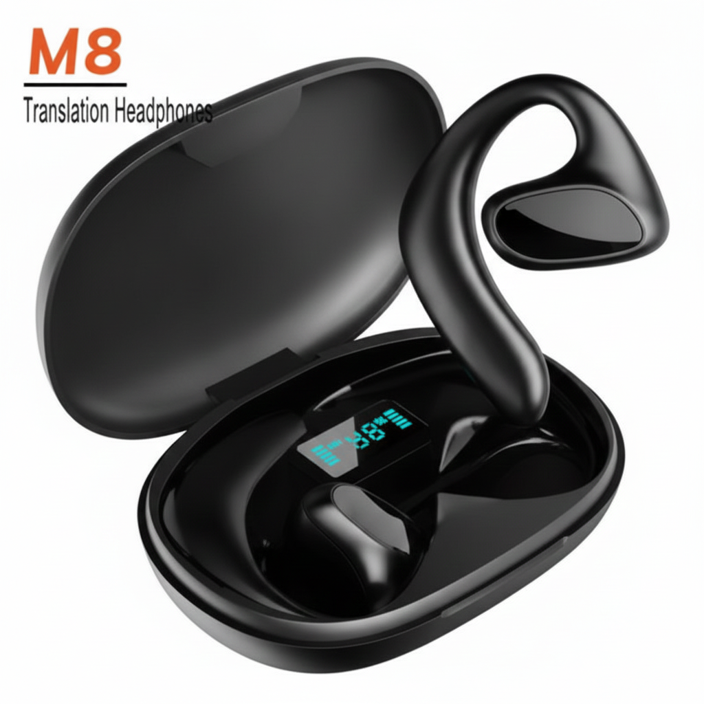 Bluetooth 5.1 Translation Headphones 144 Languages Instant Translate Smart Voice Translator Wireless Music Earphones Translator