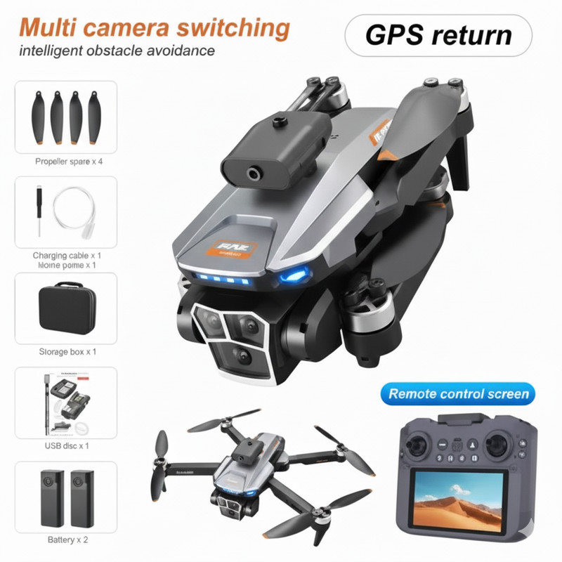 2025 S158 GPS Return Drone Screen Control Folding 8K HD Camera 5G Brushless Motor Optical Flow Positioning RC Quadcopter RC Toy