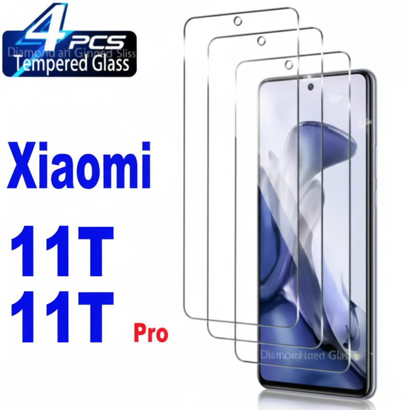 2Pcs/4Pcs 9H Tempered Glass For Xiaomi 11T / 11T Pro Screen Protector Glass Film