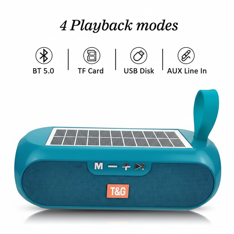TG182 Solar with flashlight speaker Outdoor Bluetooth speaker 10W USB portable wireless support TF card FM radio assisted input